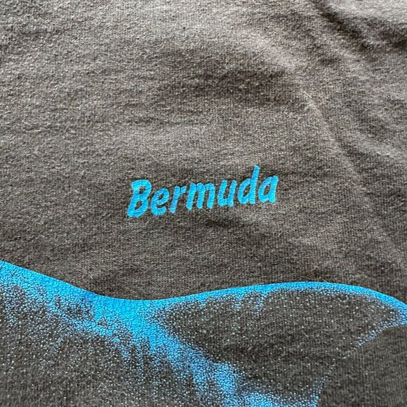 Vintage Black Dolphin Graphic T-Shirt Soft Cotton Blend Short Sleeve Unisex Sz L - Picture 10 of 11